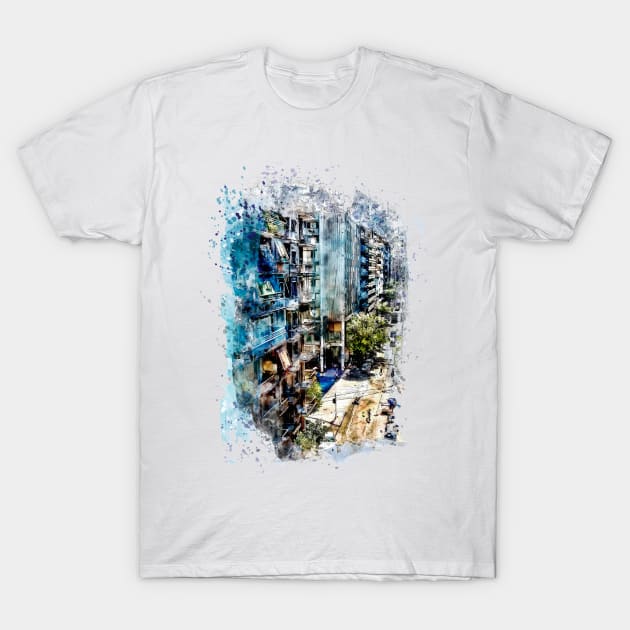 Athens watercolor art #athens T-Shirt by JBJart